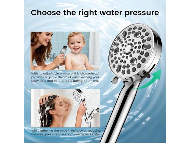 FEELSO 11-Spray Filtered Shower Head Handheld, High Pressure Showerheads with Filters Water Pressure Adjustment for Hard Water - Reduce Dry Skin,...