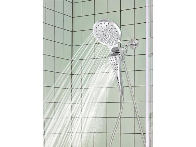 Moen Verso Chrome Round Rain Shower Head and Detachable Handshower Combination with Magnetix Docking System and 60-inch Metal Hose, 220C2