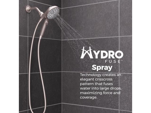 Pfister HydroFuse Handheld Shower Head, Hose Included, Magnetic Docking, 6-Function, 2.5 GPM, Spot Defense Brushed Nickel Finish, 016HFM01GS