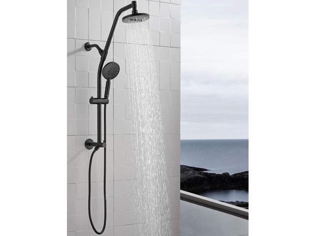 BRIGHT SHOWERS Rain Shower Head Combo with High Pressure Handheld Shower Head and Solid Brass Rail and Diverter Brass Shower Column and Height...