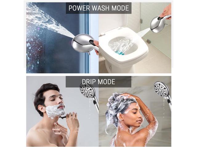 G-Promise 12 Inch Metal Rain Shower Head with Handheld Spray Combo, Massage Fixed and 7+2 Function Handheld Showerhead, Extended Diverter with 12...