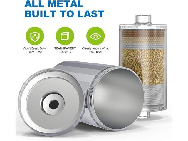 ALL METAL Shower Head Filter KDF 55 Shower Filter Vitamin C E & A for Hard Water, High Pressure Universal Shower Water Filters to Remove Toxic...
