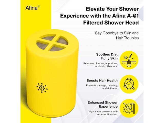 Afina Replacement Filter for Afina Filtered Showerhead & Shower Filter - High Pressure Shower - Reduces Dry Itchy Skin, Dandruff, Eczema, and...