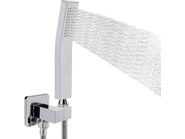 NearMoon Brass Hand Held Shower Head, Luxury High Pressure Shower Kit with Wall Connector and Hose Set, for Bathroom Showering System Contemporary...