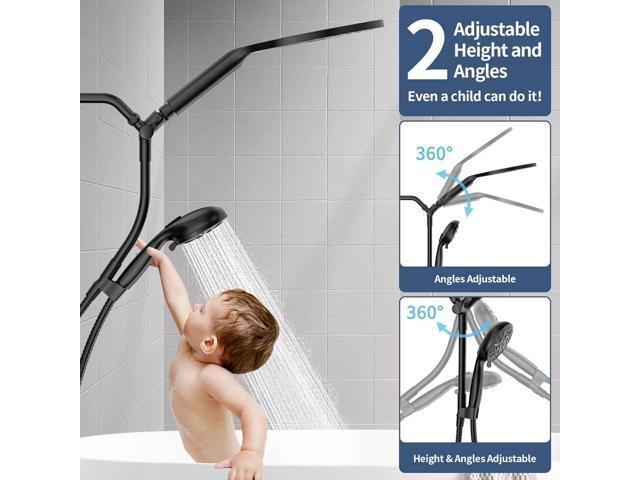 KAIYING Dual Shower Heads with Handheld Spray Combo, High Pressure Modern Rain Shower Head with 9-Mode Handheld Showerhead, Double Rainfall Shower...