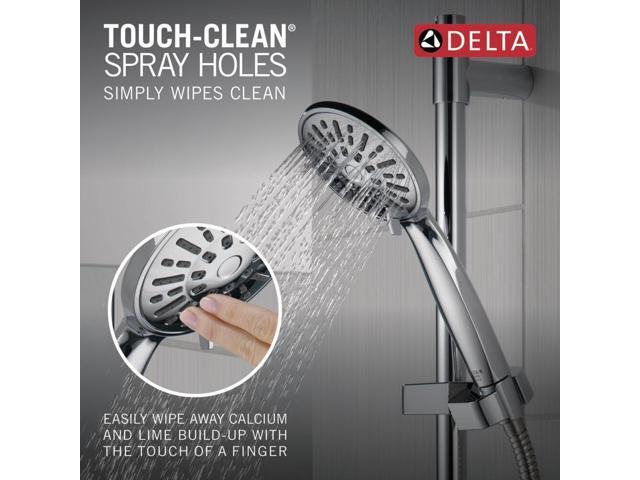 Delta Faucet Slide Bar Hand Held Shower with Hose, Chrome Handheld Shower Head, Slide Bar Hand Shower, Handheld Shower, Detachable Shower Head,...