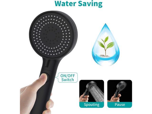 MIAOHUI Shower Head with Hose and on off Switch, 3 Setting High Pressure Handheld Shower Head, Removable Shower Head with hose, Adjustable Angle...