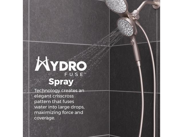 Pfister HydroFuse Shower Head and Handheld Combo, Hose Included, Magnetic Docking, 6-Function, 2.5 GPM, Spot Defense Brushed Nickel Finish, 020HFM01GS