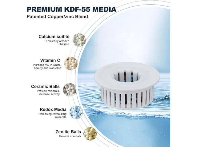 High Pressure Shower Filter Head Oil Rubbed Bronze Fixed Shower Head 7 Settings, 4.9' Bathroom Rain Shower Head with Enhanced Filter for Hard...
