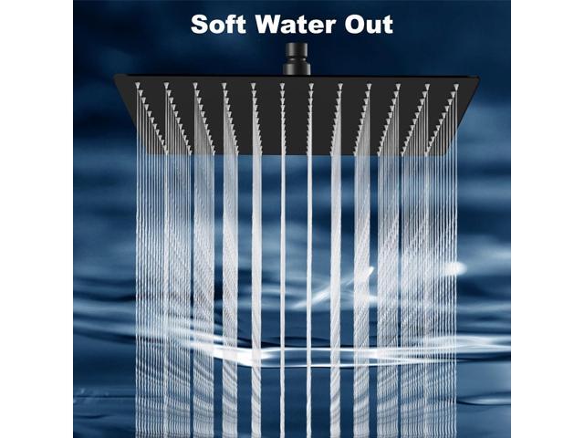 Midanya Rain Shower Head, Stainless Steel Large Rainfall Shower Head High Pressure, Bathroom Waterfall Square Showerhead, Ceiling or Wall Mount,...