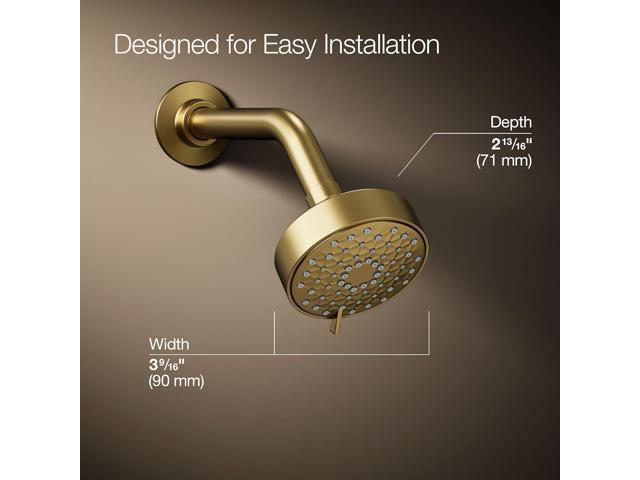 Kohler 72418-G-2MB Awaken G90 Three-function showerhead, 1.75 gpm, Vibrant Brushed Moderne Brass