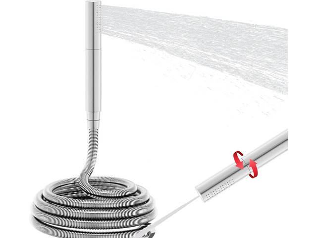 AYIVG Chrome Finish Round Brass 2 In 1 Function High Pressure Handheld Shower Head Sprayer Hand Shower Wand with 59 Inch Hose For Bathroom Shower...