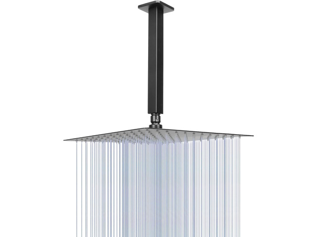 NearMoon Rain Shower Head With Shower Arm, Ceiling Mount Square Shower, Stainless Steel Ceiling Rainfall Showerhead- Waterfall Full Body Coverage...
