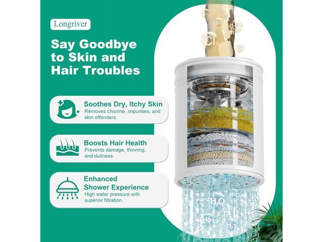 Tem8 Bathroom Shower Filter Fixture with Wireless Temperature Display Hard Water Purifier 99.99% Remove Chlorine & Heavy Metals Improve Skin &...