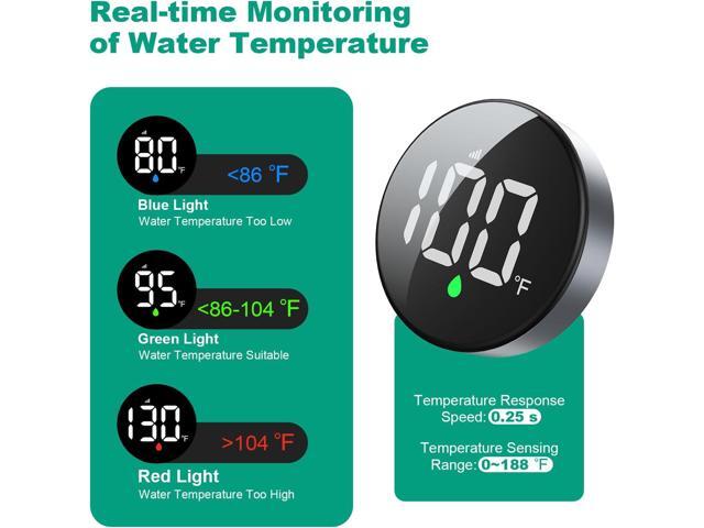 Tem8 Bathroom Shower Filter Fixture with Wireless Temperature Display Hard Water Purifier 99.99% Remove Chlorine & Heavy Metals Improve Skin &...