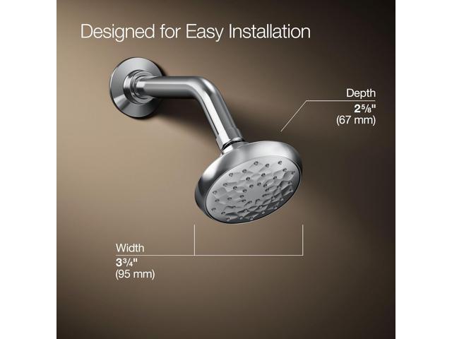 Kohler 72422-CP Awaken B90 Single-function showerhead, 1.5 gpm, Polished Chrome