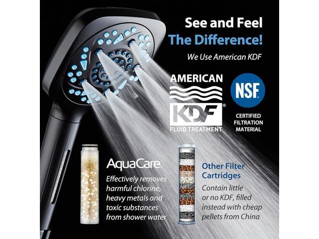 6-way High Pressure 82 Spray Mode Filtered Showerhead Combo - Handheld Shower Head Filters Chlorine to Heal Dry Skin, Revive Hair - Dual Power Wash...