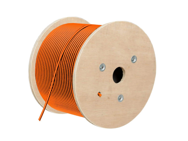 Cat8 Bulk Ethernet Cable 650FT Round S/FTP Outdoor & Indoor Heavy Duty High Speed Cat8 LAN Network Cable 40Gbps 2000Mhz Orange