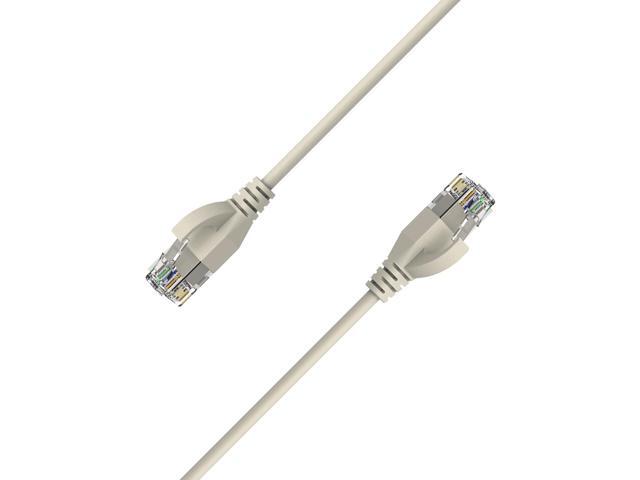Elfcam - 7m/22.96ft Ultra Slim Cat 6A Ethernet Cable 10Gbps 32AWG UTP OD2.8mm 500MHz, 10Gb Thin RJ45 Cat 6A Patch Cord for LAN, Router, Modem,...