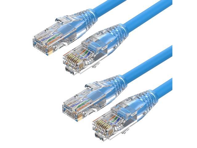 20FT Cat6 Patch Cables 2 Pack, Solid Pure Copper Patch Cord, Cat 6 Ethernet Cables, UTP Network, High Speed RJ45 Internet Cables, Compatible for...