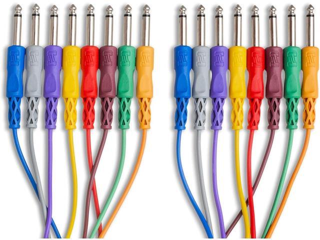 Hosa CPP-845 Unbalanced Patch Cables, 1/4 Inch TS to Same, 1.5 Feet