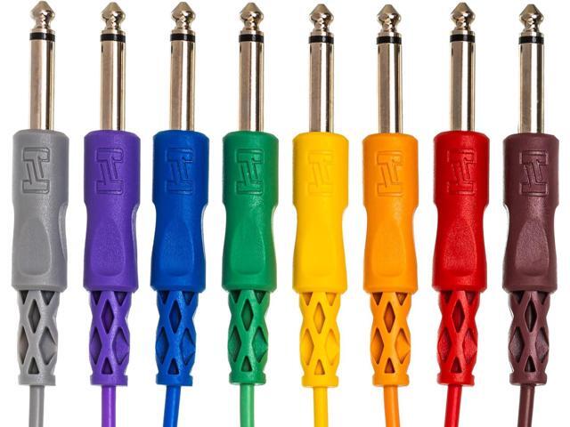 Hosa CPP-845 Unbalanced Patch Cables, 1/4 Inch TS to Same, 1.5 Feet