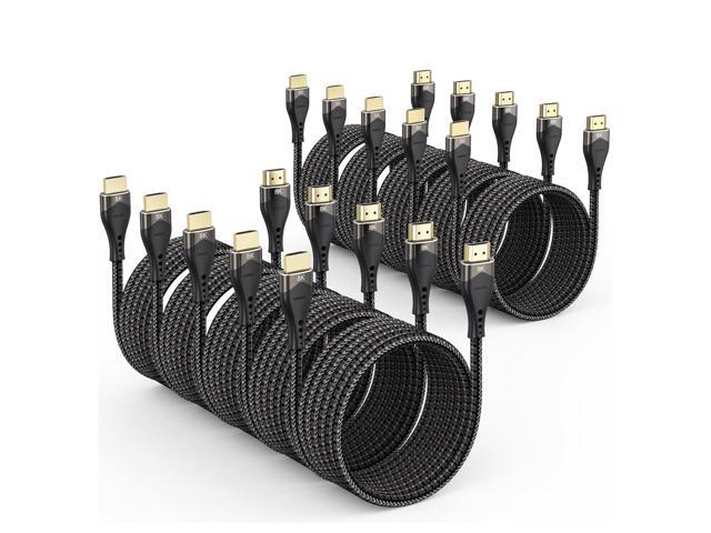 10K 8K HDMI 2.1 Cable 10FT 10-Pack, HDMI Cord 10 Foot Ultra High Speed HDMI to HDMI Cable (48Gbps, 8K@60Hz, 4K@120Hz) HDCP 2.2 & 2.3, DTS:X, 3D,...