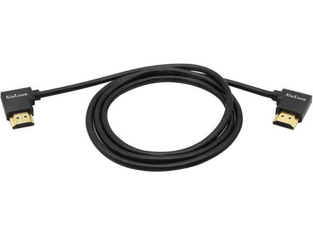 SinLoon 90 Angle HDMI Cable Gold Plated High Speed Right & Left Degree HDMI Male to Male Adapter Cable Supports Ethernet, 3D and Audio Return(HDMI...