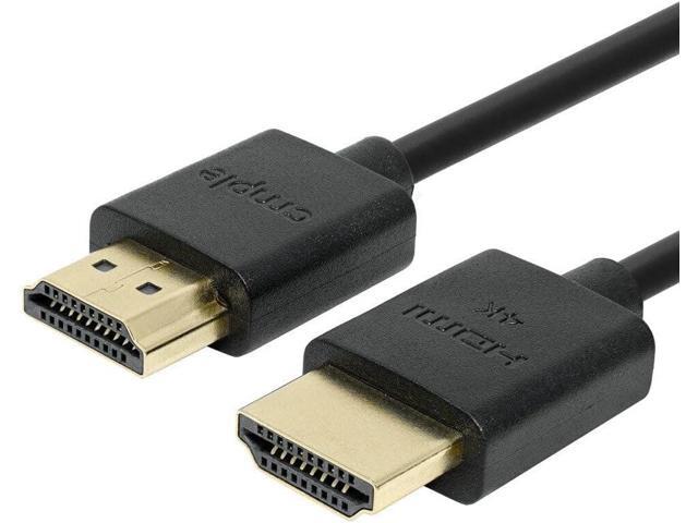 Cmple - Ultra Slim High Speed 4K HDMI Cable 10ft 4K@60Hz 18Gbps HDMI 2.0 Cord HDR Support Gold-Plated Flexible