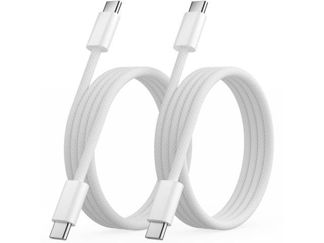 USB C to USB C Cable 3FT 2 Pack, Nylon Braided 60W Type C Charger Fast Charging, iPhone 15 16 17 Charger Cord, USBC to USBC Cable for iPhone 15 16...