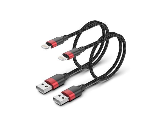 1.5ft Lightning Cable, [MFi Certified] Braided 2 Pack Short iPhone Charger Cord for Car, 18 inch USB to Lightning Cable for iPhone 14 13 12 11 Pro...