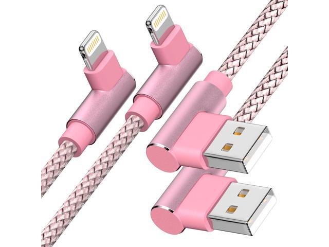 90 Degree iPhone Charger Cord,2 Pack 10 FT USB to Lightning Cable MFi Certified Angle Nylon Braided Charging Cable Compatible for iPhone 14 13 12...