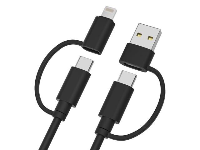 Elebase MacBook Air Charging Cable 10FT,Multi USBC Charger Cable,60W Long Charging Cord with USB/Lighting Adapter for New Apple 17 16 15 14 13 12...