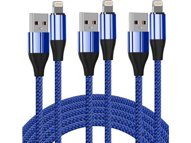 FEEL2NICE iPhone Charger Cable [MFi Certified] (3 Pack 10 Foot) Nylon Braided Lightning Cable, iPhone Charging Cord USB Cable Compatible with...