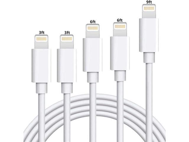 sharllen iPhone Charger Cable Lightning Cable Mfi Certified 5Pack(3ft/3ft/6ft/6ft/10ft) USB Fast Long iPhone Charging Cords Compatible iPhone...