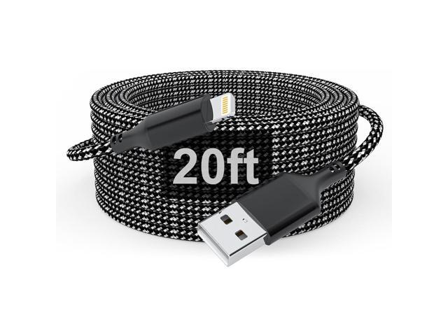 20 FT Extra Long iPhone Charger Cord [Apple MFi Certified] Braided iPhone Charger Fast Charging USB to Lightning Cable for iPhone 14/13/12/11, iPad...