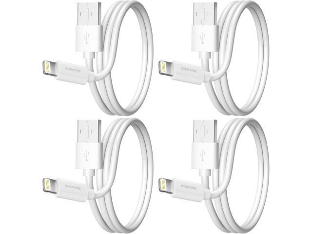 Overtime iPhone Lightning Cable, MFI Certified, Portable & Smart USB-A to Lightning Charging Cable, Fast Apple Charging Cord, 4ft iPhone Charger...