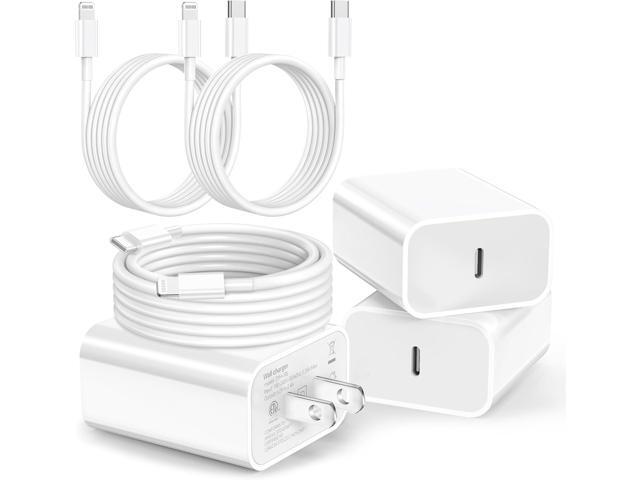 Phone Charger Fast Charging, [MFi Certified] 20W USB C Wall Charger with 3Pack 6FT USB C to Lightning Cable, Fast Phone Charging Cable Compatible...