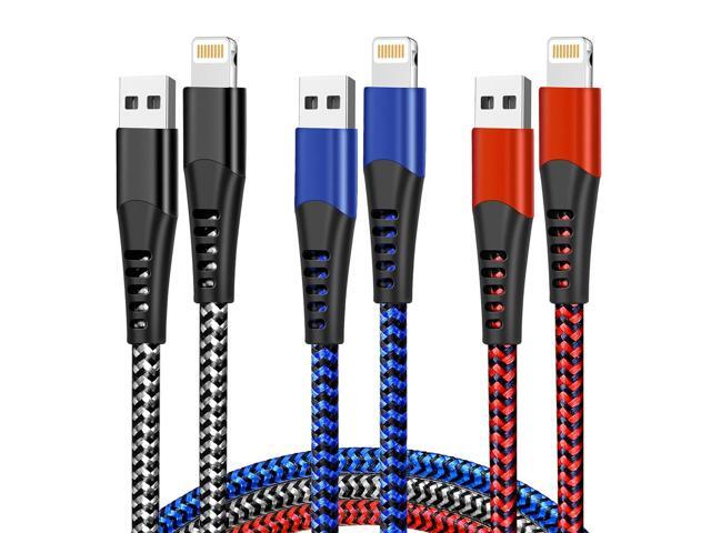 cugunu USB Lightning Cable 3 Pack 6FT iPhone Charger Apple MFi Certified Nylon Braided Fast Charging Cord Compatible with iPhone...
