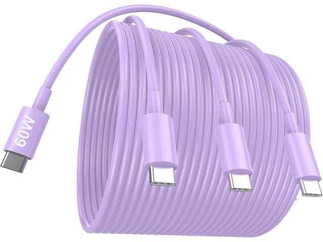 3Pack USB C Charger Cable 6 FT 60W USB C to USB C Cable Fast Type C Charging Cord for iPhone 15 Pro Max Plus,iPad Mini 6/ Pro 2021, iPad Air 4,...