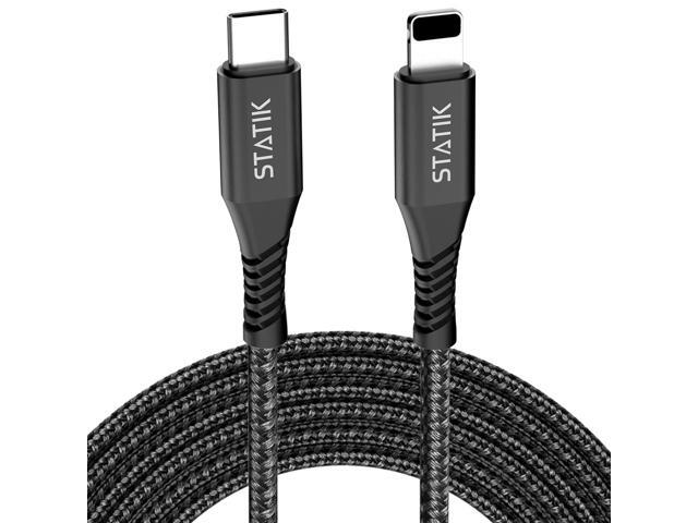 Statik Durabraid 27W Apple iPhone Charger USB C for Rapid Data Transfer, Apple USB C Cable w Durable Nylon Braided, Apple Fast Charger iPhone...