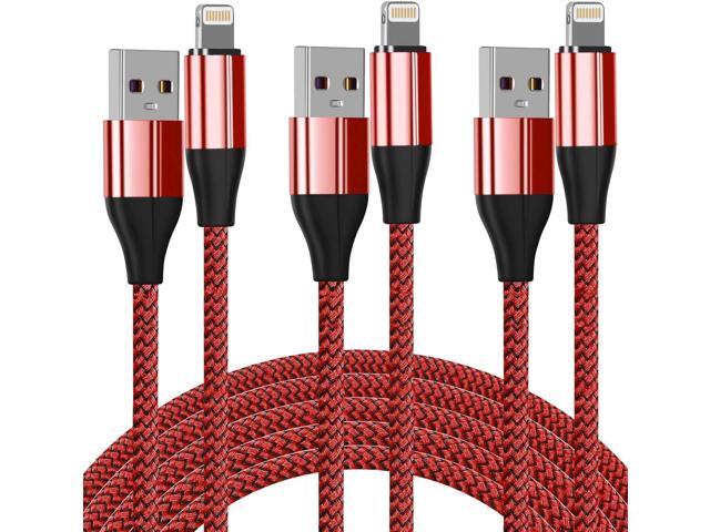 FEEL2NICE iPhone Charger Cable [MFi Certified] (3 Pack 6 Foot) Nylon Braided Lightning Cable, iPhone Charging Cord USB Cable Compatible with iPhone...