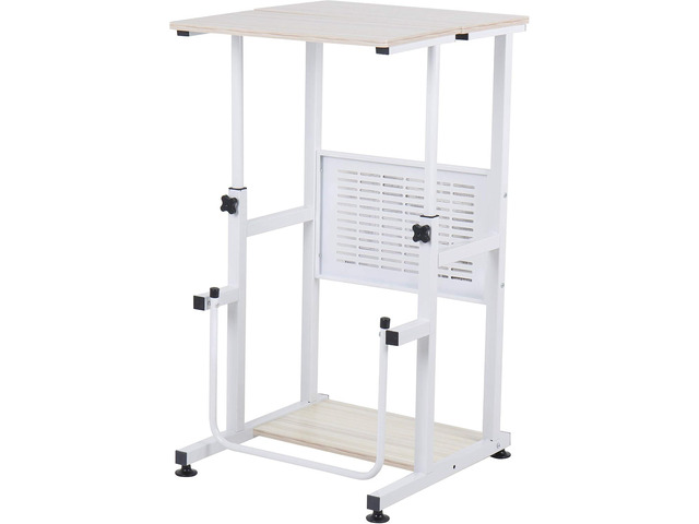 SDADI Adjustable-Height Standing Desk, 2-Mode Modern Standing and Sitting Desk, Light Grain