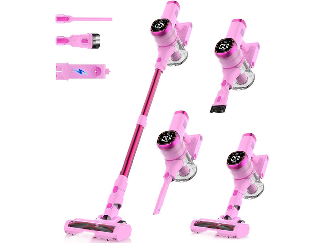 Tikom V500 Cordless Vacuum Cleaner for Home, 40000Pa/450W Stick Vacuum with LED Touch Screen, Charging Wall Dock, Anti-Tangle, Lightweight Handheld...