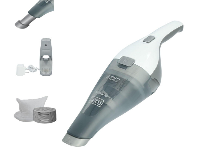 BLACK+DECKER dustbuster Cordless Handheld Vacuum, Portable Car Vacuum Cordless Rechargeable, Wall Mount, Strong Suction QuickClean (HNVC215B10)