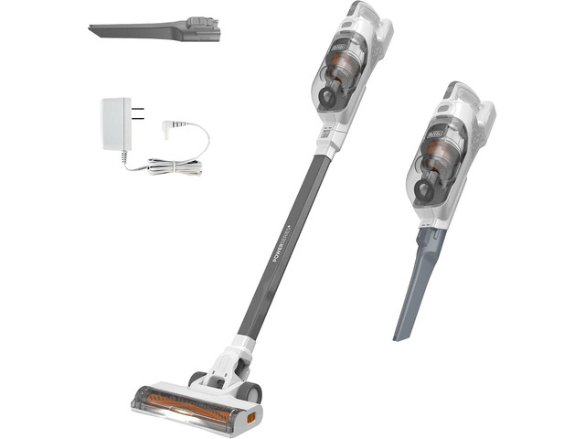 BLACK+DECKER POWERSERIES+ 20V MAX Cordless Stick Vacuum Cleaner with LED Floor Lights, Bagless, Lightweight, Cordless Vacuum Cleaners for Home, Up...
