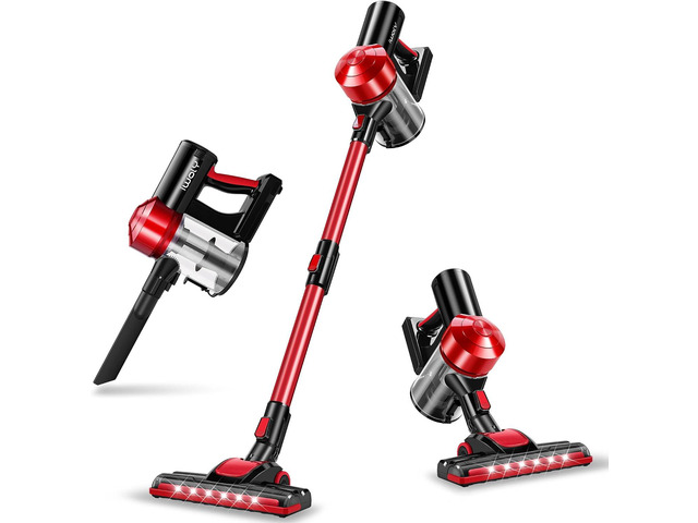 iwoly C150 Cordless Vacuum Cleaner with 2200mAh Rechargeable Battery, 18000Pa Cyclone Vacuum with HEPA Filter, Lightweight Portable Handheld Stick...