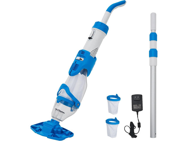 Garvee Handheld Pool Vacuum with Telescopic Pole, Updated Swimming Cordless Rechargeable Pool Cleaner 19.8GPM Powerful Suction for Above...