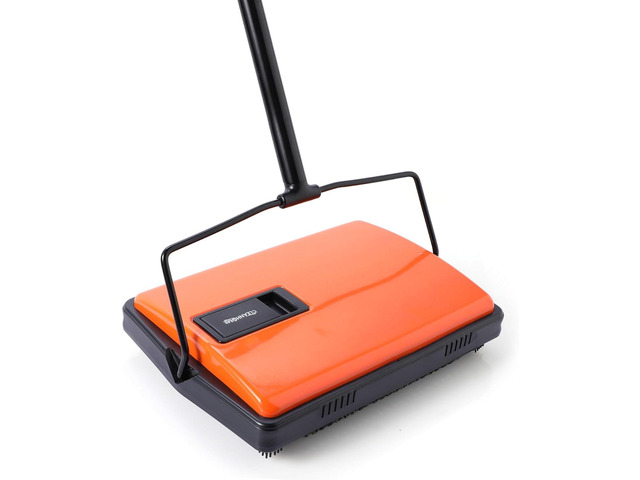 CLEANHOME Manual Carpet Sweeper For Pet Hair and Dust Remove
