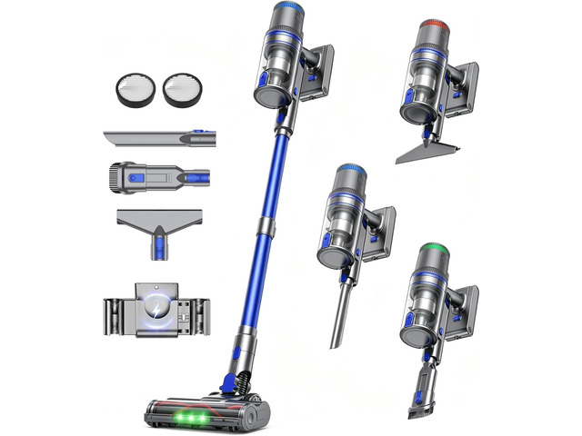 Cordless Vacuum Cleaner, 350AW/70Min Vacuum Cleaners for Home, Stick Vacuum